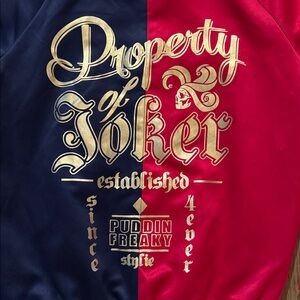 Suicide Squad Harley Quinn Property of Joker Satin Jacket Size Small